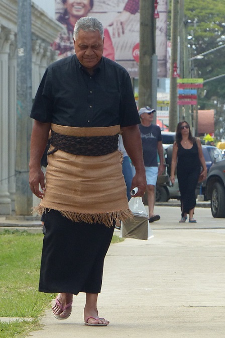A man dressed in a tupenu and ta